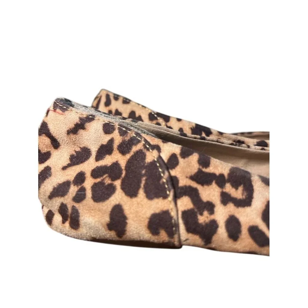 Torrid Animal Print Slip‎ On Flat Shoe Tan 10W Neutral Preppy Work Wear Artsy